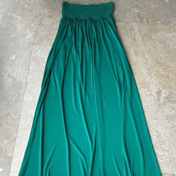 Susana Monaco Maxi Bandeau Elastic Green Dress, Size XS - Picture 4 of 14